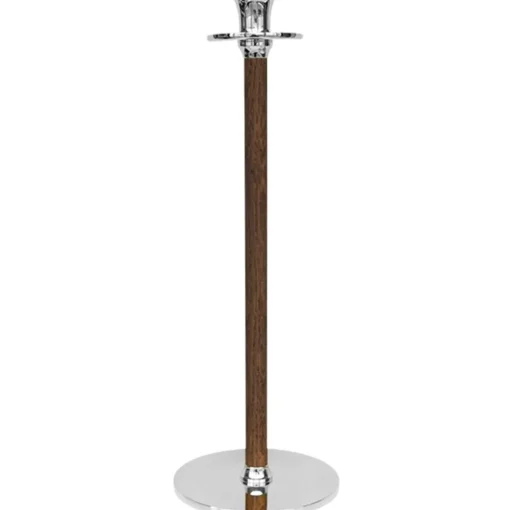 Alto Basso Candlestick 30 cm, Walnut/Nickel Plated