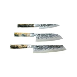 Ame Knife Set Petty Santoku Kiritsuke 3 Pieces