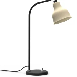 Avra Table Lamp, Brushed Steel / Creme