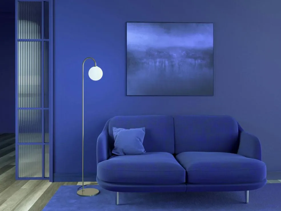 Ballon Floor Lamp, Brass