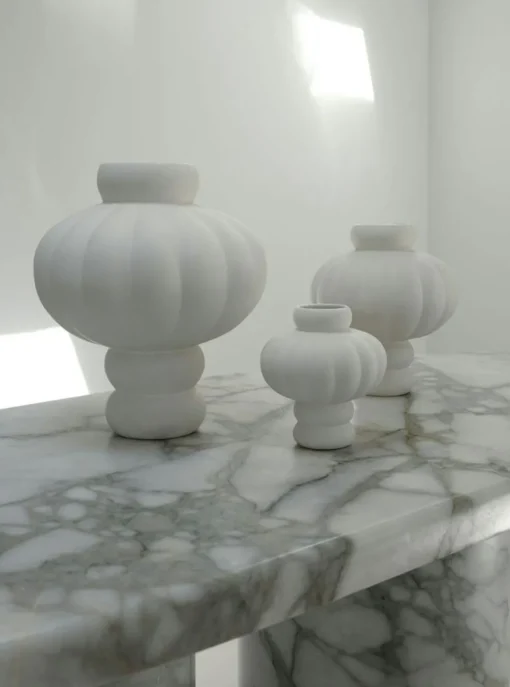 Balloon 08 Vase 30 cm, Raw White