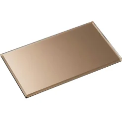 Base Glass Rectangular 17 x 30 cm, Smoked Black
