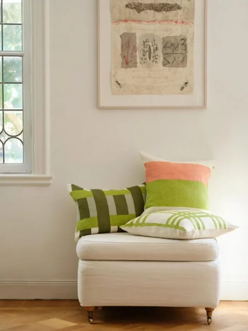 Benaras Cushion Cover 50x50 cm, Cactus Green / Aqua