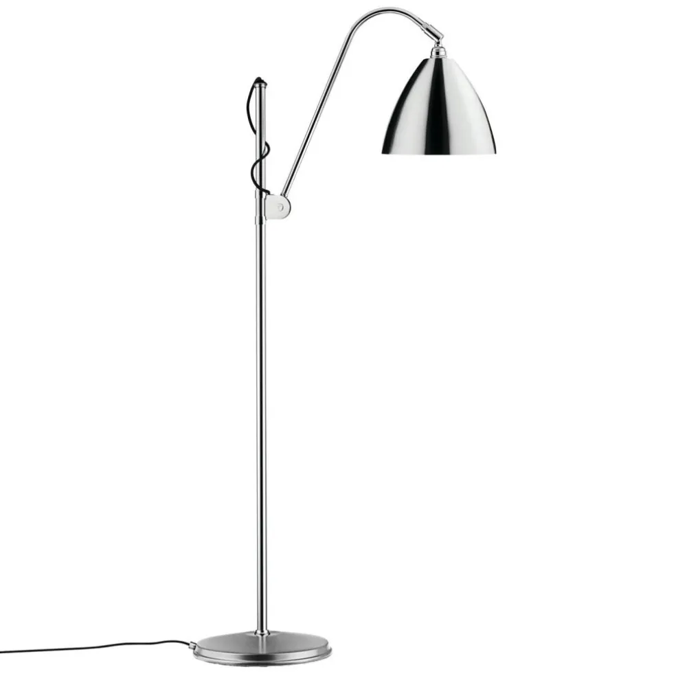 Bestlite BL3 M Floor Lamp, Chrome/Black Semi Matt