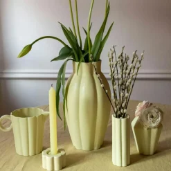 Birgit Vase / Candlestick 5 cm, Pale Yellow