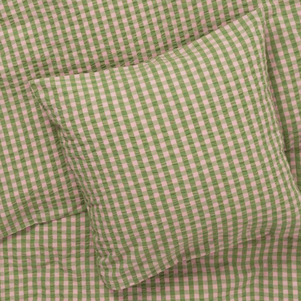 Bæk & Bølge Bed set 150x210 + 50x60 cm, Dark Blue / White