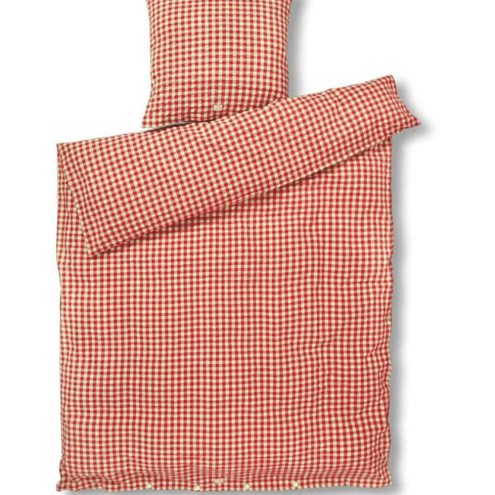 Bæk & Bølge Bed set 150x210 + 50x60 cm, Dark Blue / White