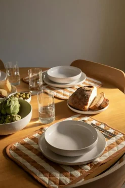 Block Stripe Placemat 35x45 cm, Brown