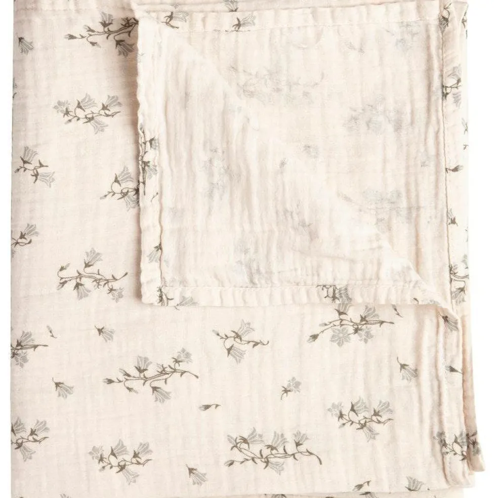 Bluebell Muslin Swaddle Blanket, 110x110 cm