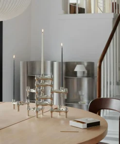 BMF Candle Holder, Brushed Chrome