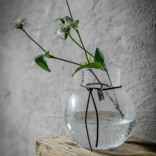 Bubble Glass Vase H:14 cm