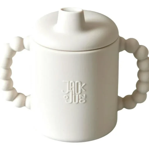 Bubble Sippy Mug With Lid, Cream