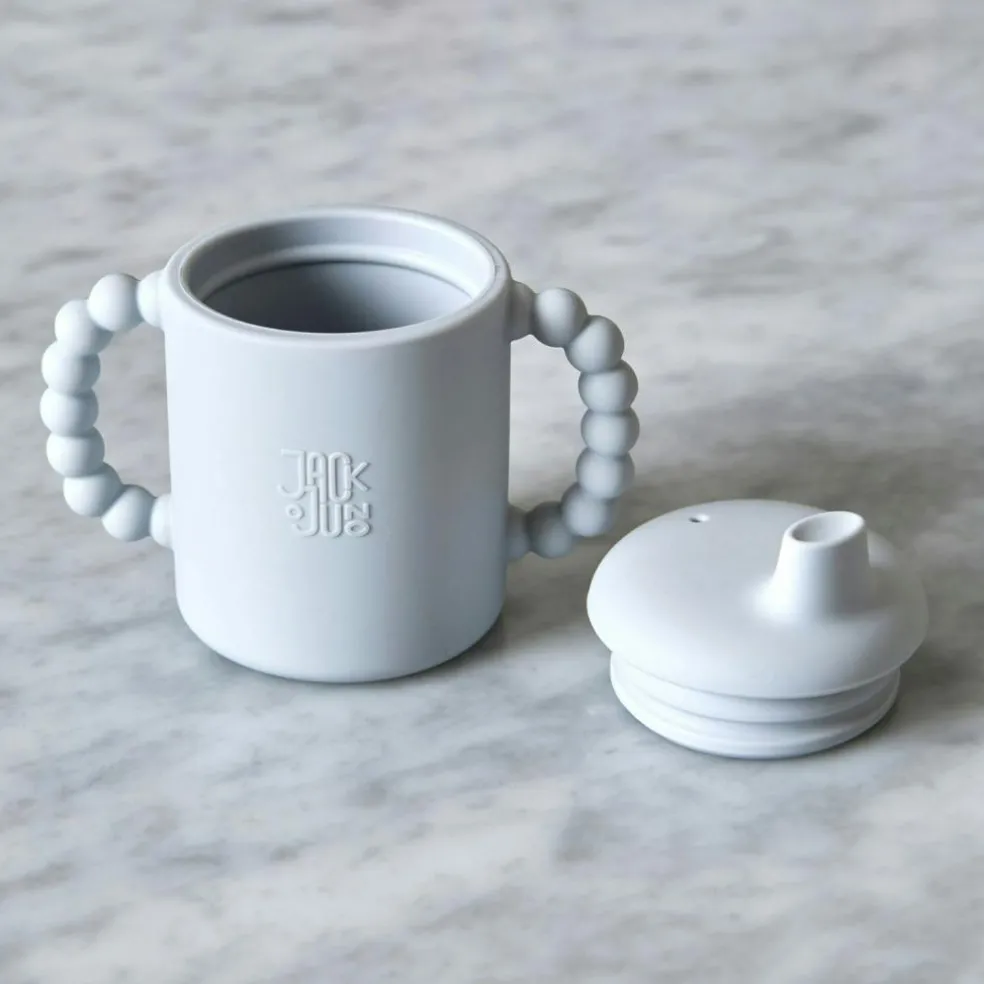 Bubble Sippy Mug With Lid, Cream