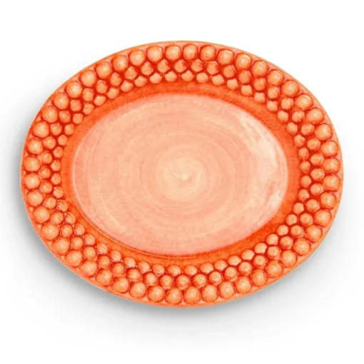 Bubbles Oval Plate 20 cm, Blue