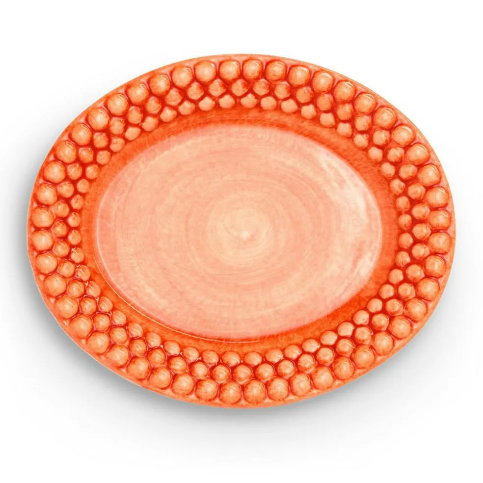 Bubbles Oval Plate 20 cm, Blue