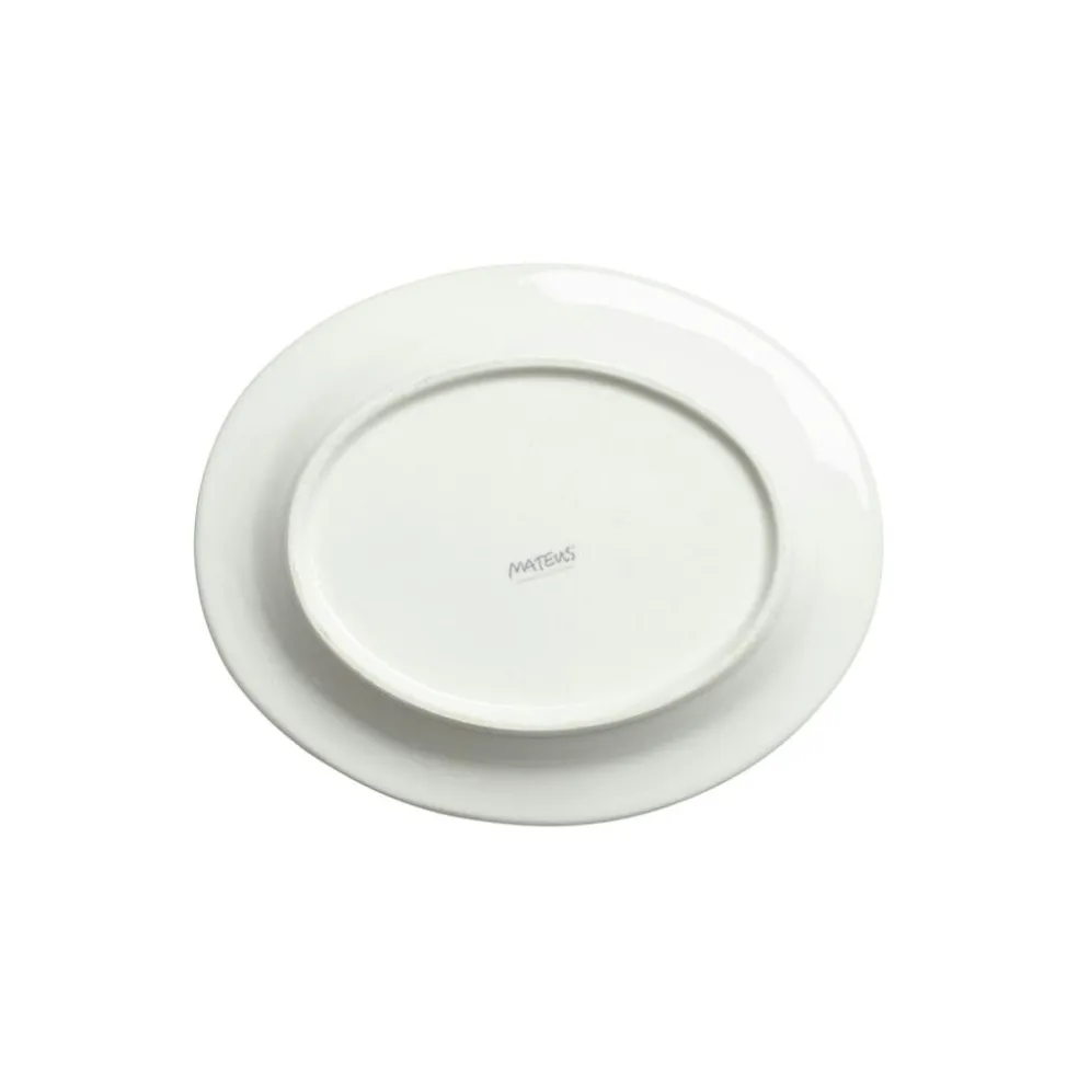 Bubbles Oval Plate 20 cm, Blue