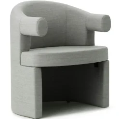 Burra Dining Chair, Ultra Leather Grey 41585