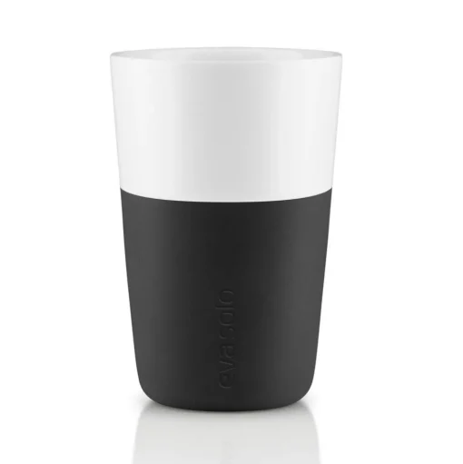 Cafe Latte Mug 2-pack 36 cl, Carbon Black