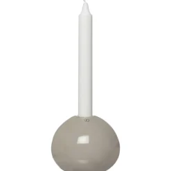 Candle Holder Glass Ø11 cm, White