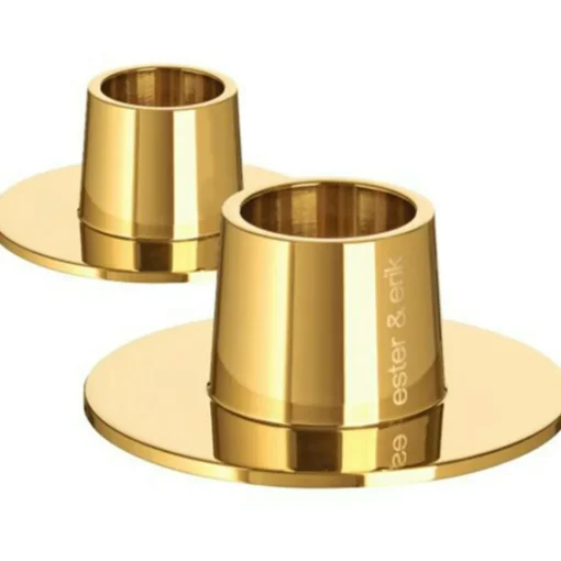 Candlestick Shiny Ø6 cm 2-pack, Shiny Silver