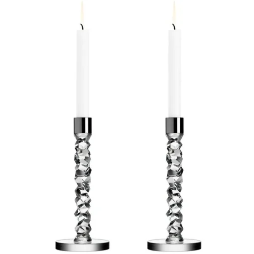 Carat Candle Holder H 24,2 cm, 2 pcs, Anthracite