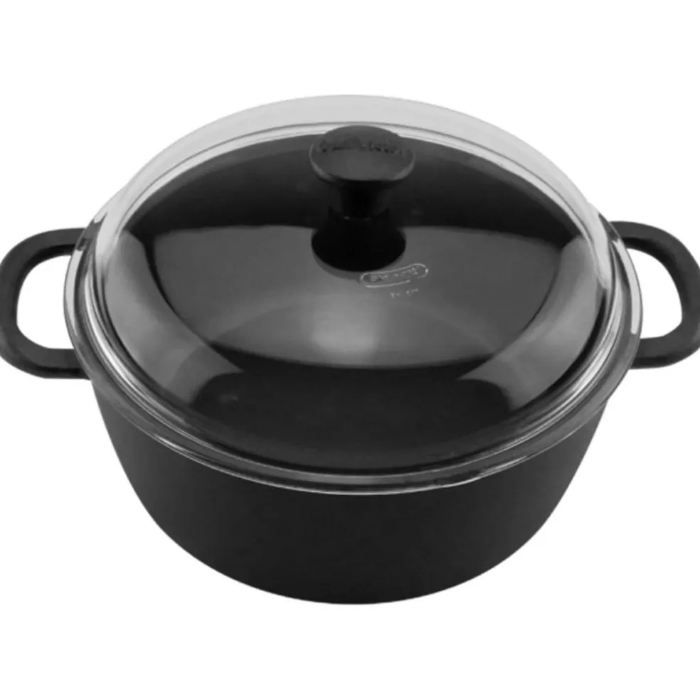 Cast Iron Pot With Glass Lid, 7 L