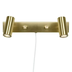 Cato Double Wall Lamp, Brass