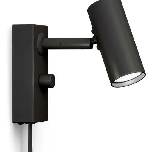 Cato Wall Lamp, Matte White / Brass