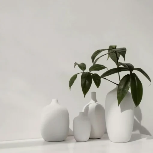 Ceola Vase Ceramic 18 cm, White
