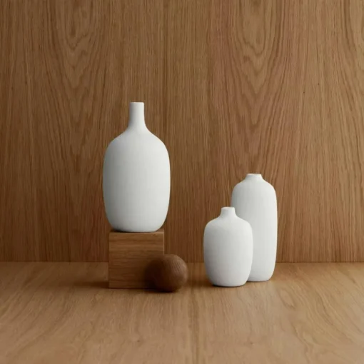 Ceola Vase Ceramic 18 cm, White