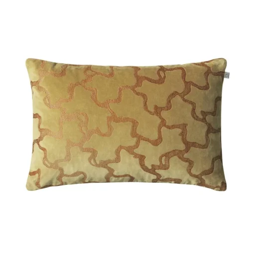 Chand Cushion Cover 40x60 cm, Cognac / Sea Blue