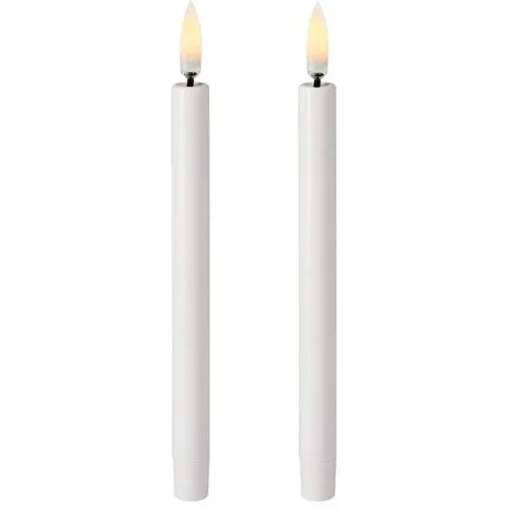Christmas LED Taper Candle 1,3x13 cm Nordic White, 2-pack