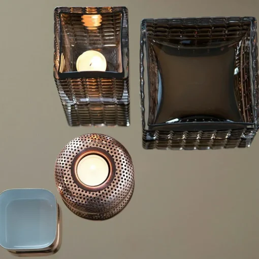 City Light 2 Candle Holder, Clear