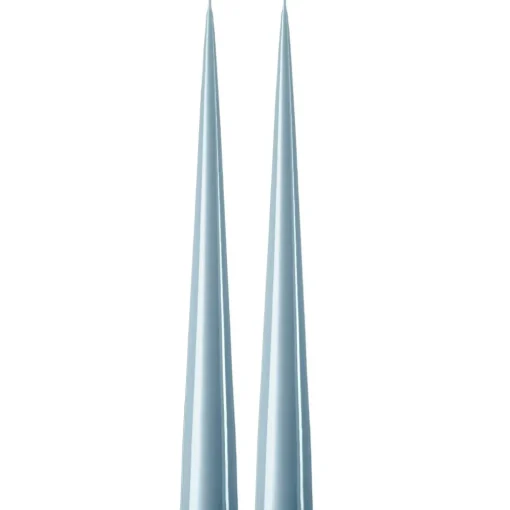 Cone Candles Lacquered 37 cm 2-pack, Eucalytus