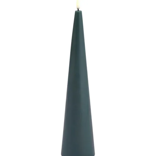 Cone Led Candle Pine Green, 5,8x21,5 cm