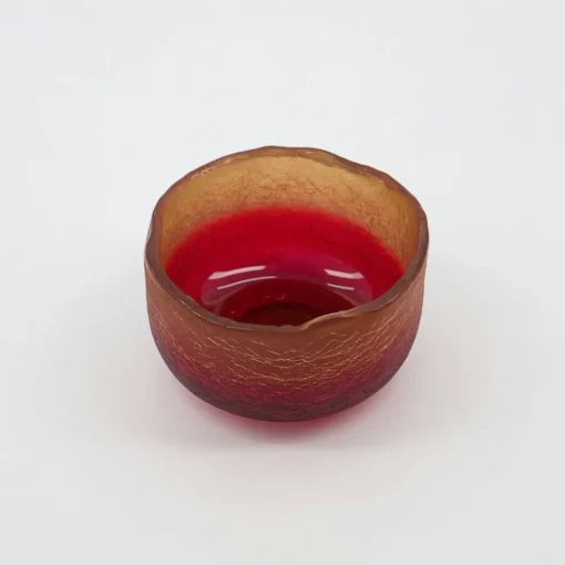 Crackle Tealight Holder, Red