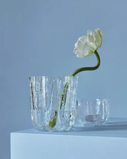 Crackle Vase 121 mm, Clear