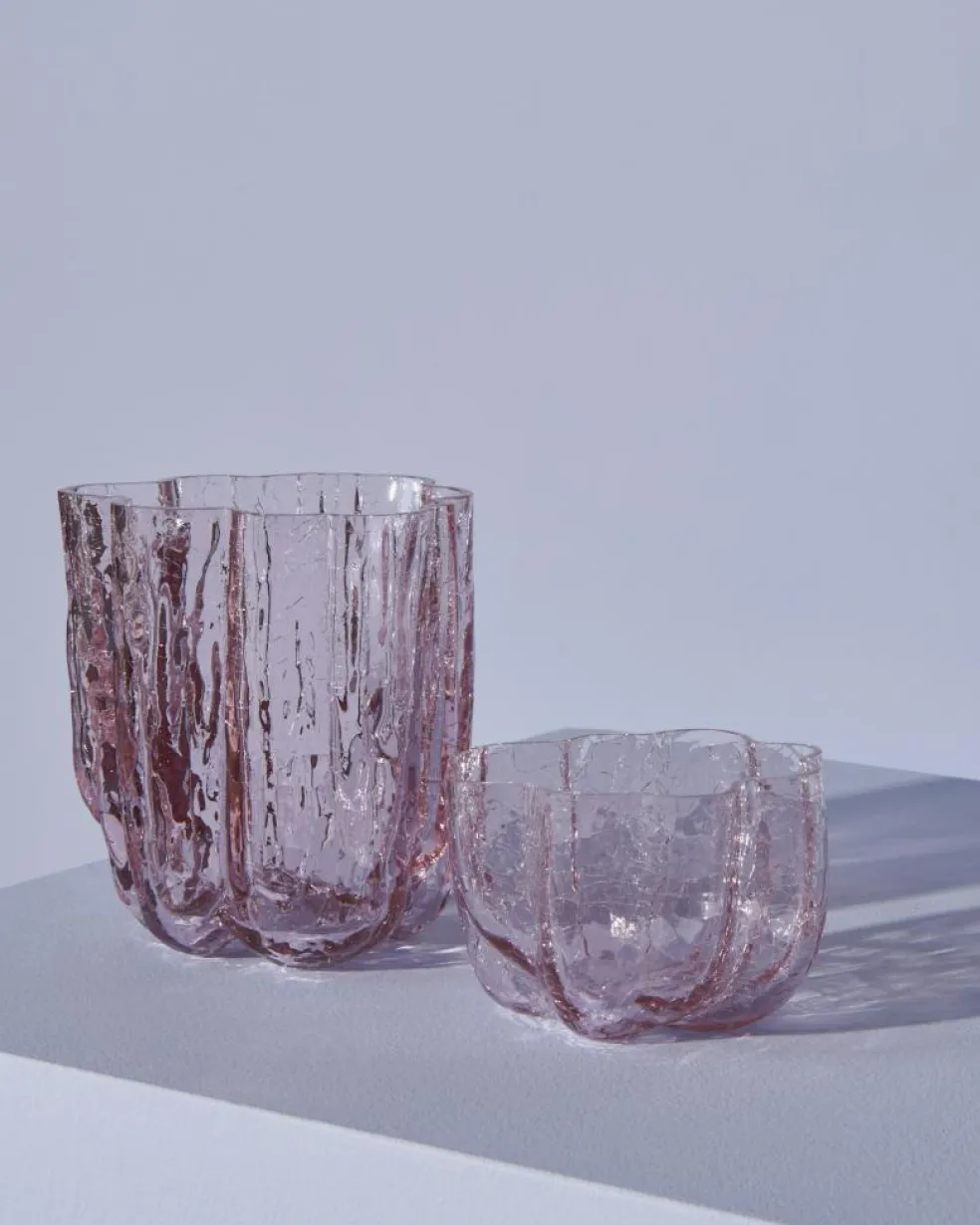 Crackle Vase 121 mm, Clear