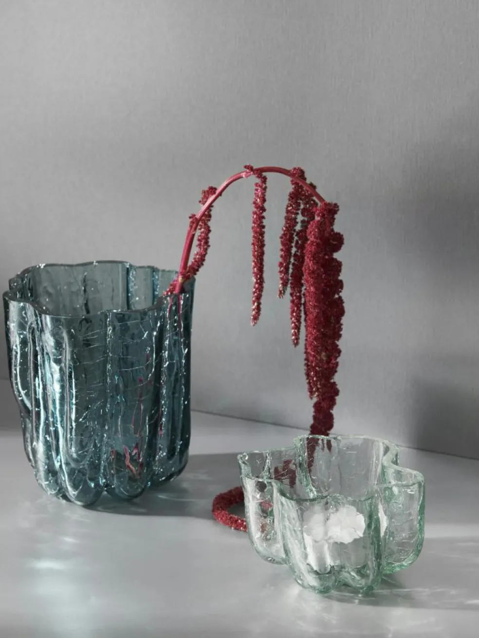 Crackle Vase 121 mm, Clear
