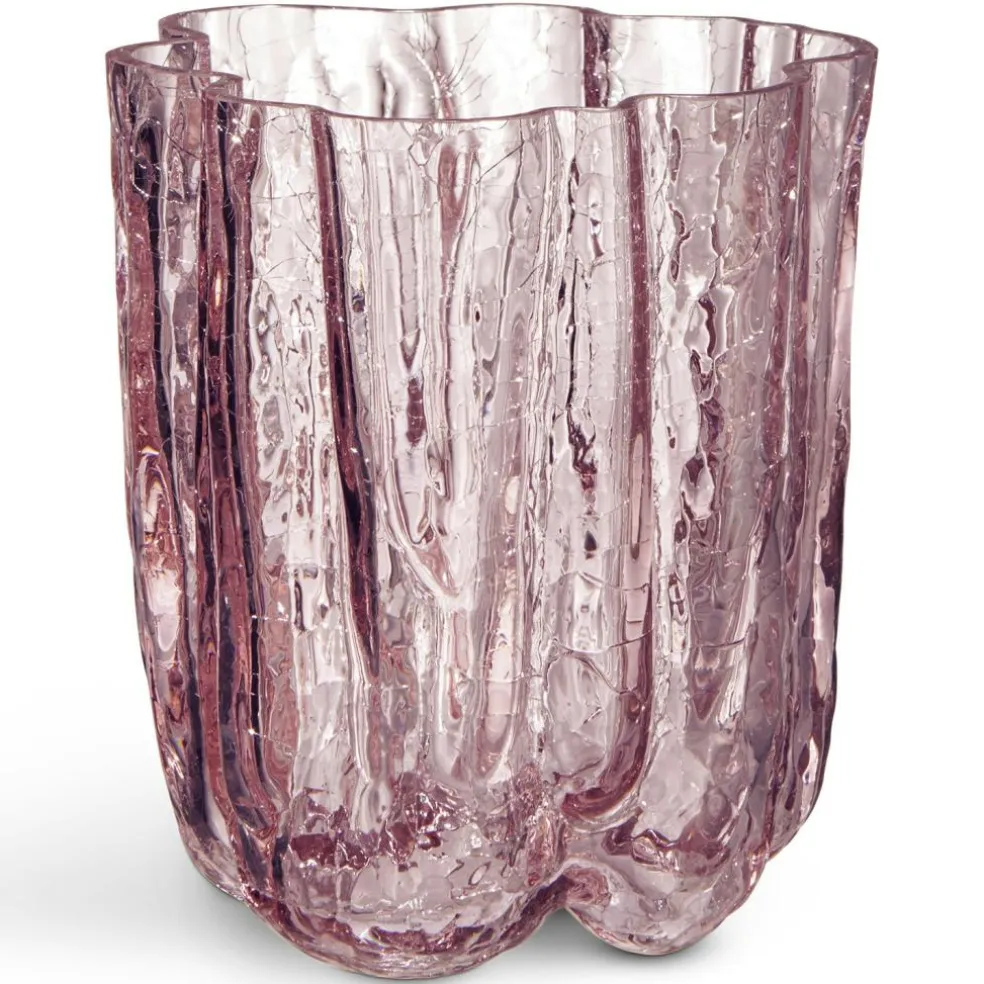 Crackle Vase 121 mm, Clear