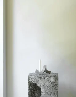 Crooked One Candlestick, Bronze