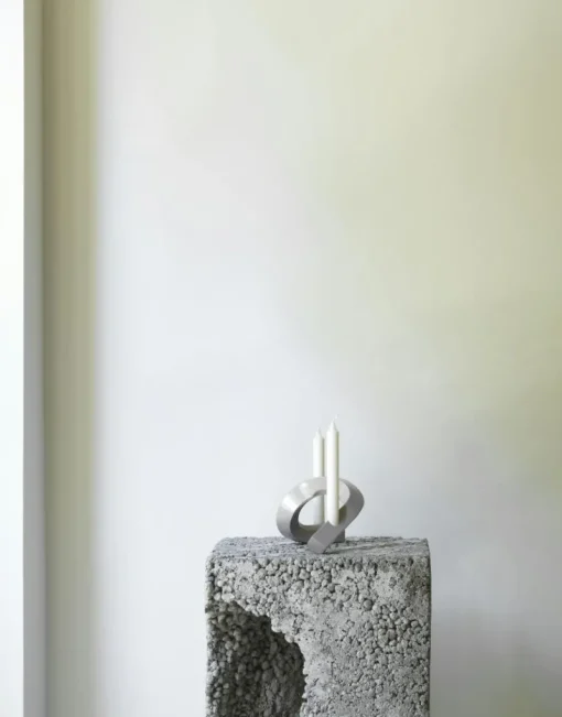 Crooked Two Candlestick, Bronze