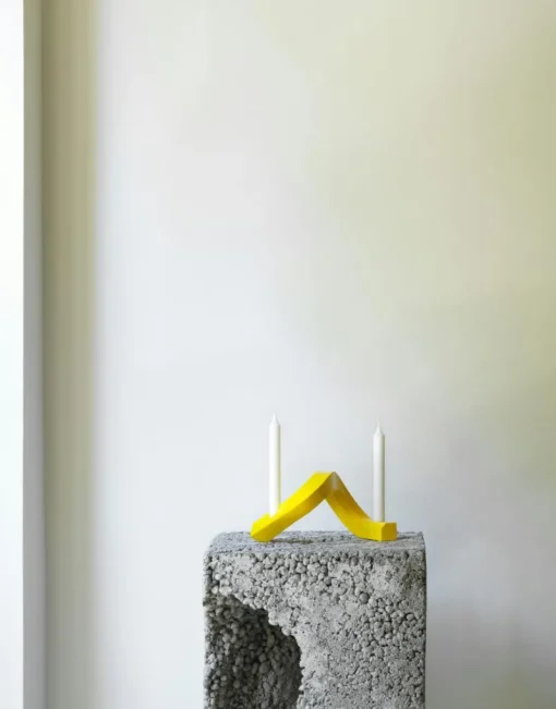 Crooked Two Candlestick, Bronze