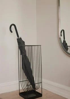 Curba Umbrella Stand, Black