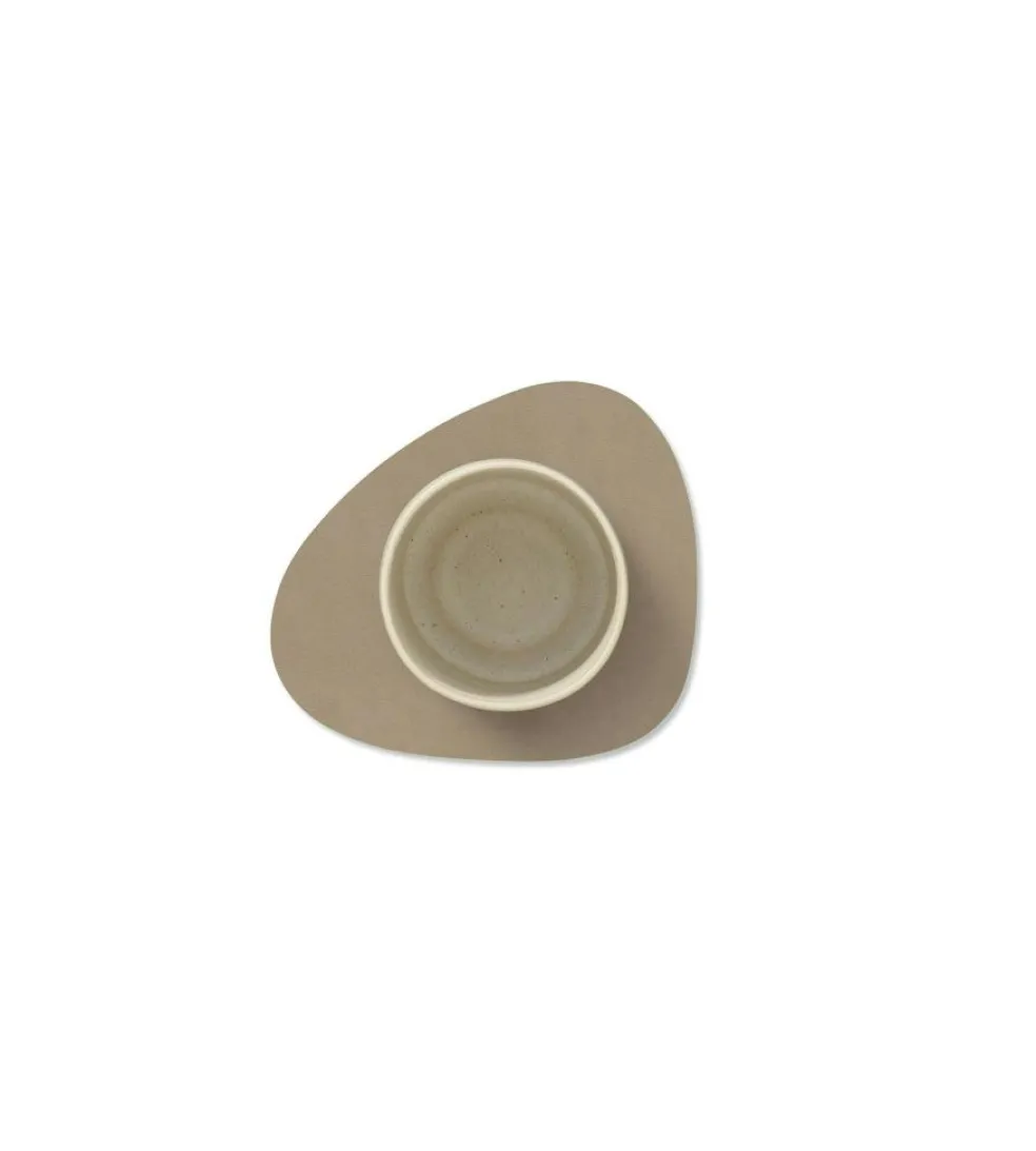 Curve Glass Coaster Nupo 11x13 cm, Light Grey