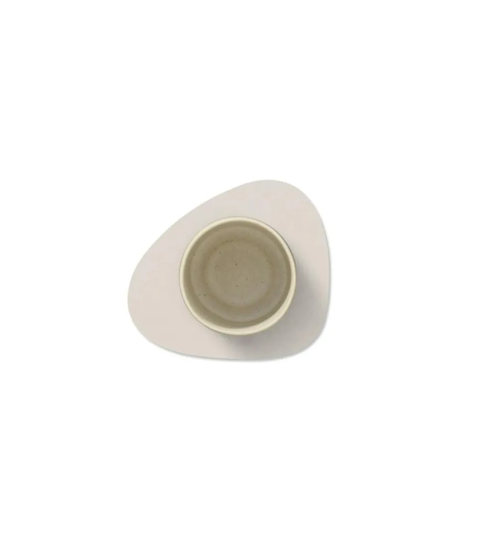 Curve Glass Coaster Nupo 11x13 cm, Light Grey