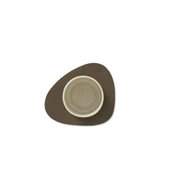 Curve Glass Coaster Nupo 11x13 cm, Light Grey