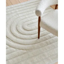 Curve Rug 170x230 cm, Natural Beige