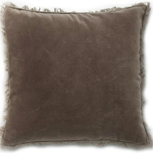 Cushion Cover Velvet / Linen 50x50 cm, Stone Greige