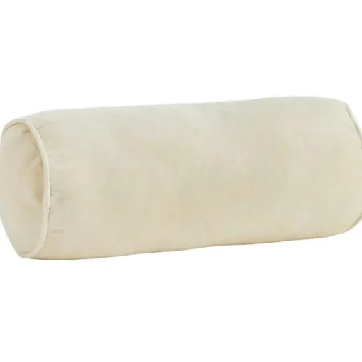 Cushion Velvet Bolster, Ecru